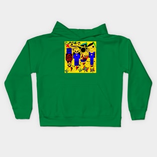 alien in soccer mayan suits ecopop Kids Hoodie